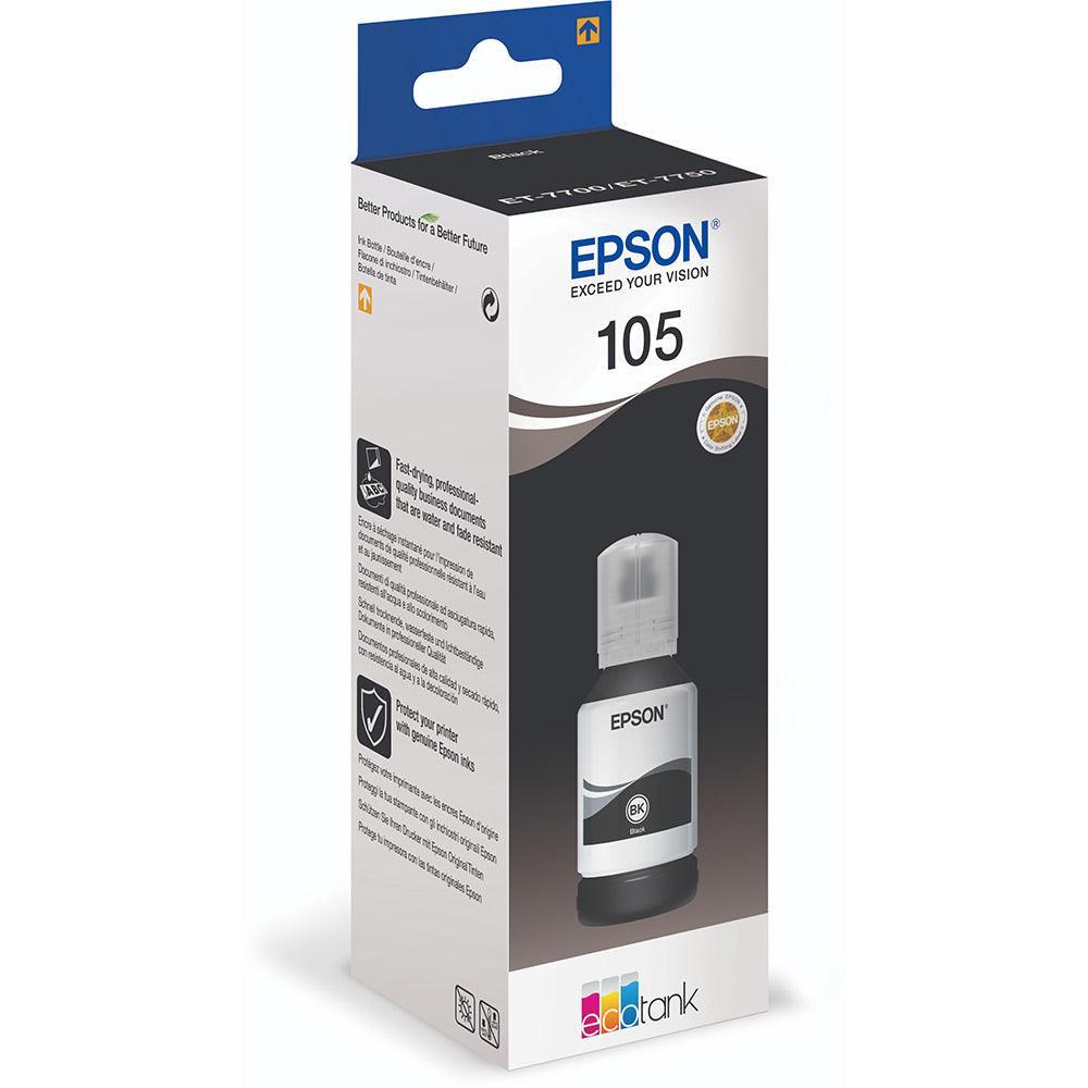 Epson C13T00Q140 105 Black Ink Bottle (1,900 Photos)-PCR Business Solutions Ltd